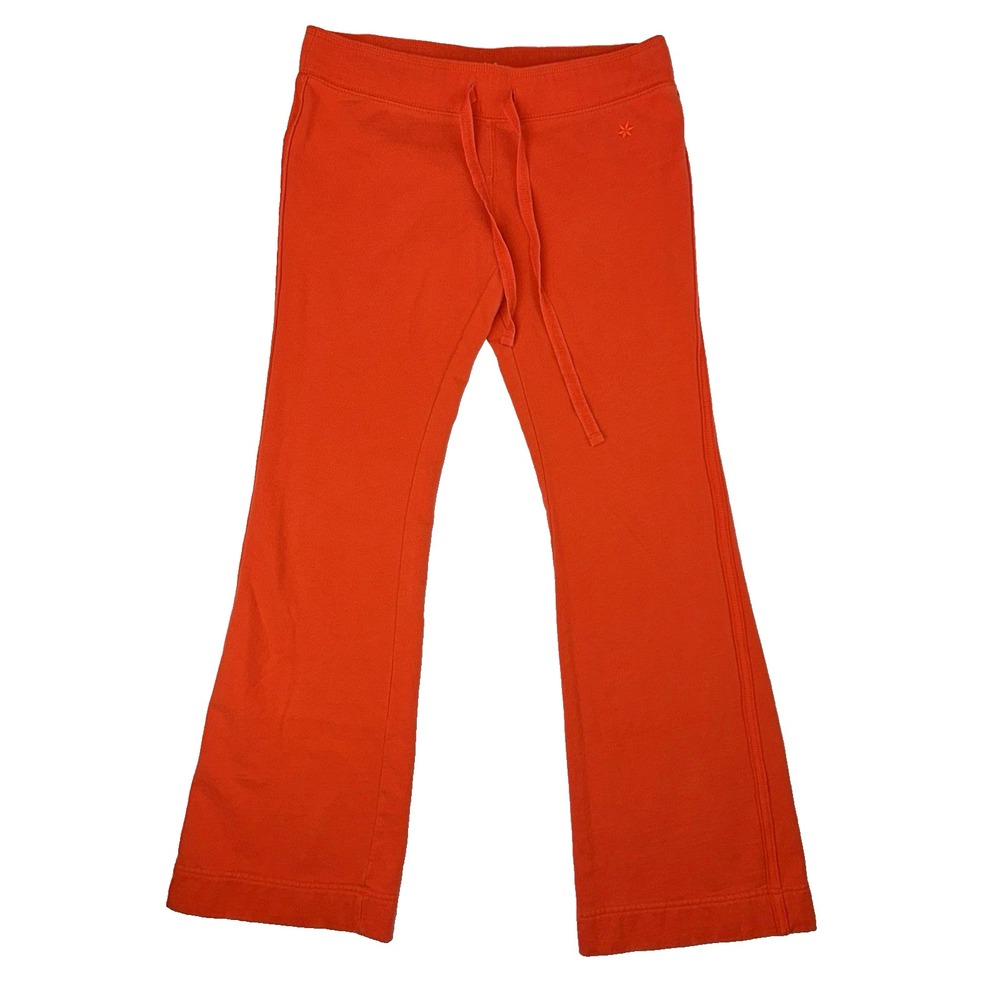 SO Wear It Declare It Orange Flare Sweatpants Small Y2K Drawstring Cotton Blend‎